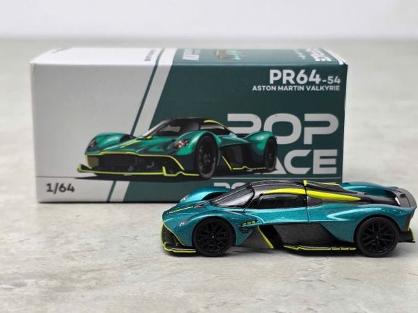 Xe Mô Hình Aston Martin Valkyrie 1:64 Popace ( Green )