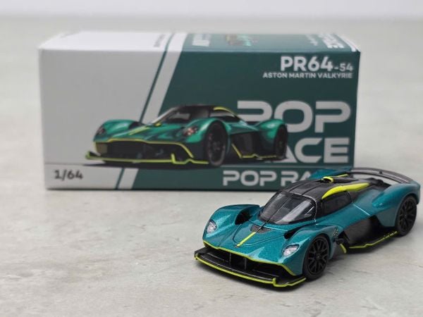 Xe Mô Hình Aston Martin Valkyrie 1:64 Popace ( Green )