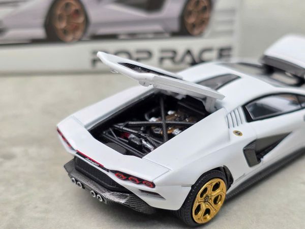Xe Mô Hình Lamborghini Countach LPI 800-4 Bianco SID 1:64 PopRace