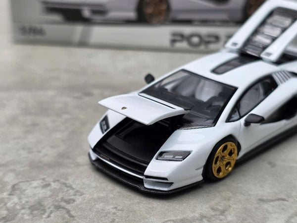 Xe Mô Hình Lamborghini Countach LPI 800-4 Bianco SID 1:64 PopRace