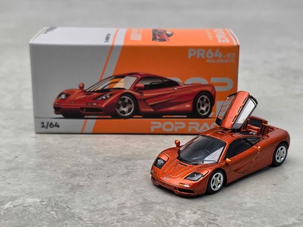 Xe Mô Hình McLaren F1 1:64 PopRace ( Orange )