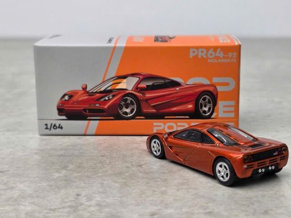 Xe Mô Hình McLaren F1 1:64 PopRace ( Orange )