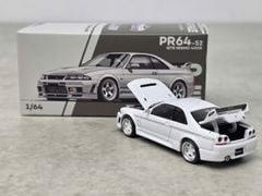 Xe Mô Hình Nissan GT-R R33 Nismo 400R 1:64 PopRace ( White )