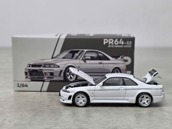 Xe Mô Hình Nissan GT-R R33 Nismo 400R 1:64 PopRace ( White )