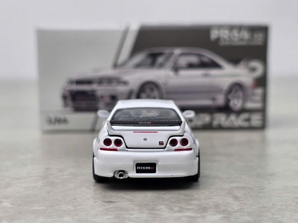 Xe Mô Hình Nissan GT-R R33 Nismo 400R 1:64 PopRace ( White )
