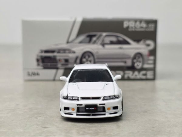 Xe Mô Hình Nissan GT-R R33 Nismo 400R 1:64 PopRace ( White )