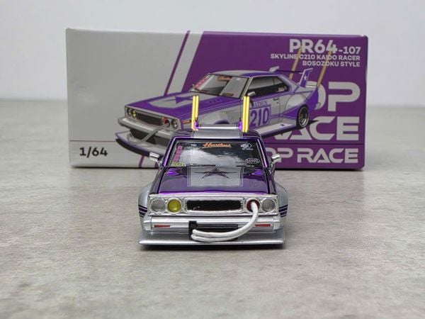 Xe Mô Hình Skyline C210 Kaido Racer 1:64 PopRace (Bosozoku Style)