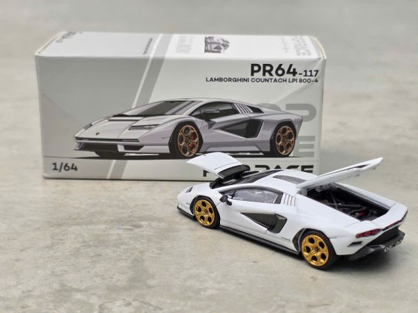 Xe Mô Hình Lamborghini Countach LPI 800-4 Bianco SID 1:64 PopRace
