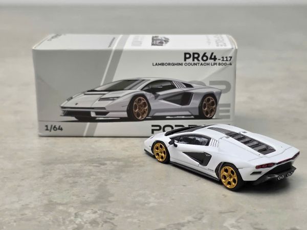 Xe Mô Hình Lamborghini Countach LPI 800-4 Bianco SID 1:64 PopRace