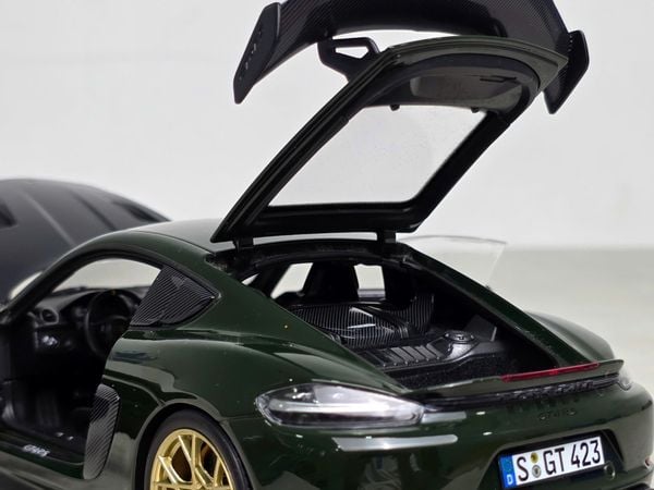 Xe Mô Hình Porsche Cayman GT4 RS 2023 Weissach Pack 1:18 Norev (Brewster Green)