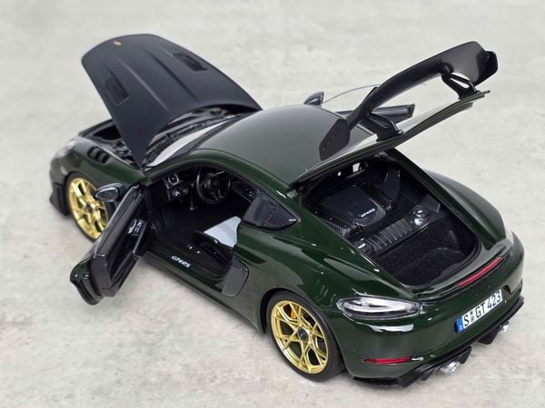 Xe Mô Hình Porsche Cayman GT4 RS 2023 Weissach Pack 1:18 Norev (Brewster Green)