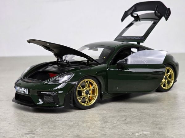 Xe Mô Hình Porsche Cayman GT4 RS 2023 Weissach Pack 1:18 Norev (Brewster Green)