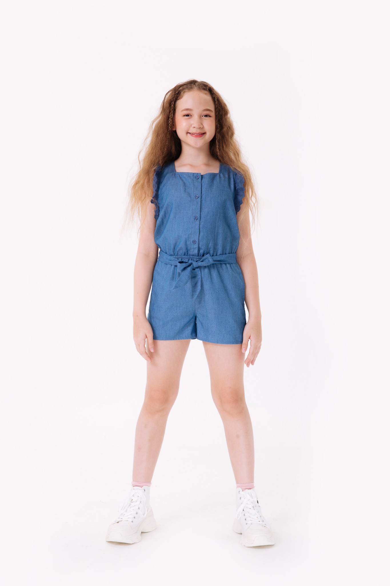 Áo Liền Quần Ngắn Bé Gái M.D.K ROMPER WITH TIE-KNOT – MDK >>> top1shop >>> mdk.com.vn