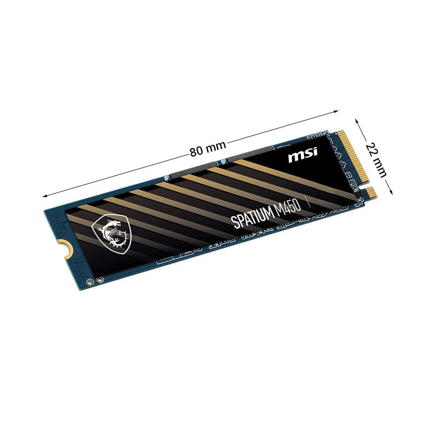 Ổ CỨNG SSD MSI SPATIUM M450 500GB NVME M.2 2280 PCIE GEN 4 X 4 (ĐỌC  3600MB/S, GHI 2300MB/S)