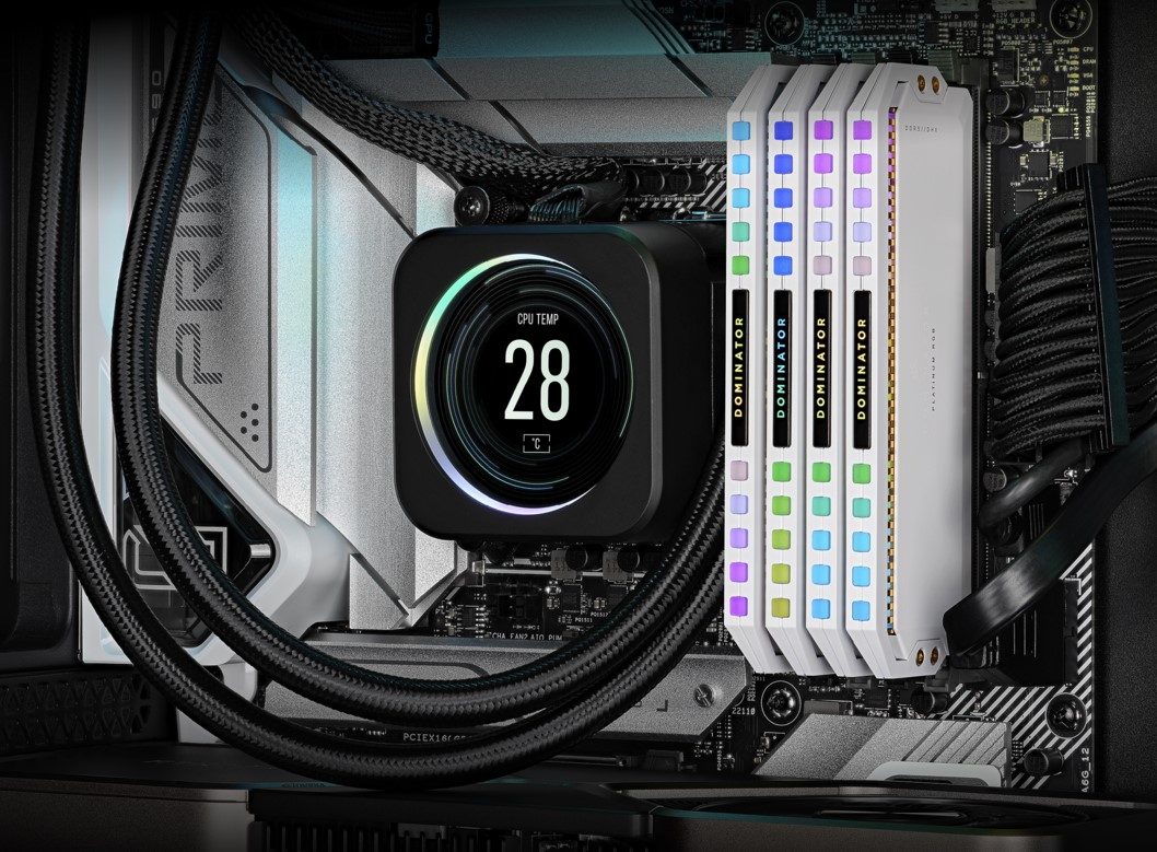 Ram Corsair Dominator Platinum RGB White 32GB (2x16GB) Bus 5600Mhz DDR5