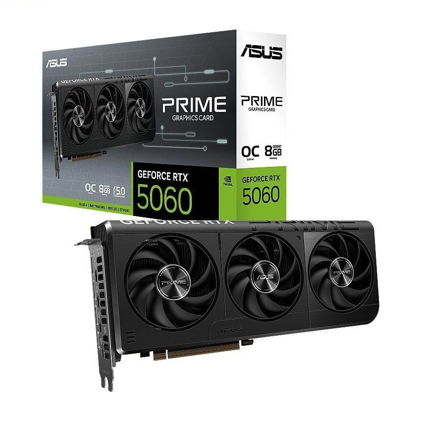  Card màn hình ASUS PRIME GeForce RTX 5060 8GB GDDR7 OC Edition (PRIME-RTX5060-O8G) 
