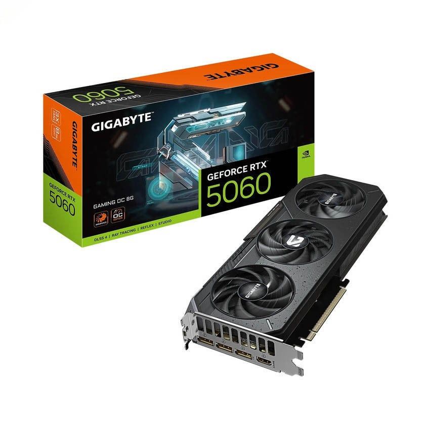  Card màn hình Gigabyte GeForce RTX 5060 GAMING OC 8GB (GV-N5060GAMING OC-8GD) 