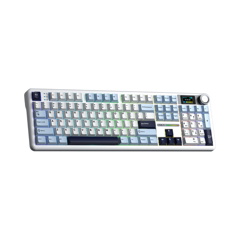  Bàn phím cơ AULA F108 Pro Glacier Blue Reaper switch 