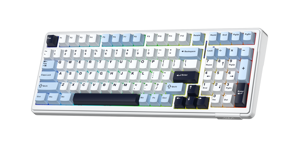  Bàn phím cơ AULA F99 3 Mode Glacier Blue Reaper switch 