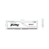  Ram Desktop Kingston Fury Beast (KF432C16BB/8) 8GB (1x8GB) DDR4 3200Mhz 