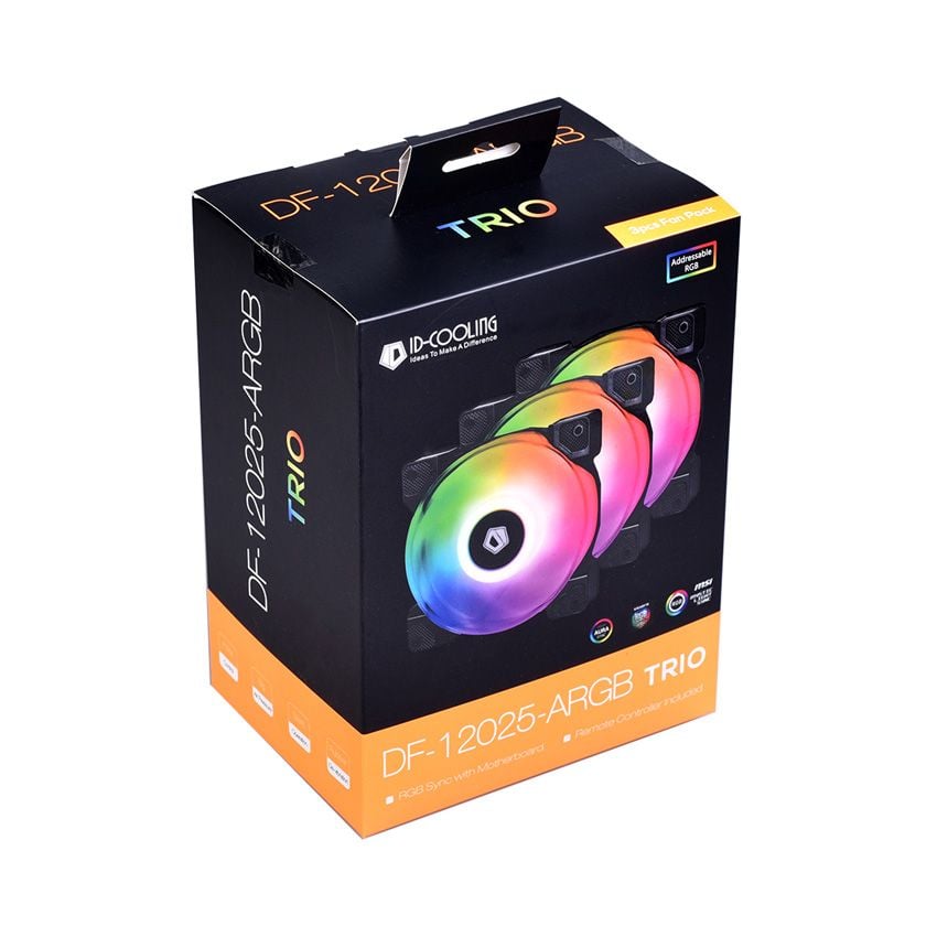  Fan Case ID Cooling DF-12025-ARGB TRIO 3pcs Pack 
