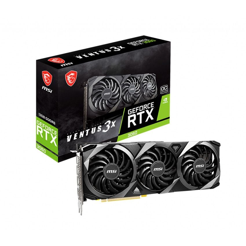  CARD MÀN HÌNH MSI RTX 3060 VENTUS 3X OC 12 GB Full New 