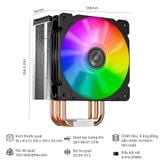  TẢN NHIỆT KHÍ JONSBO CR-1000 ARGB (KÈM SẴN BACKPLATE 1700 JONSBO) BLACK - BH 12 tháng 