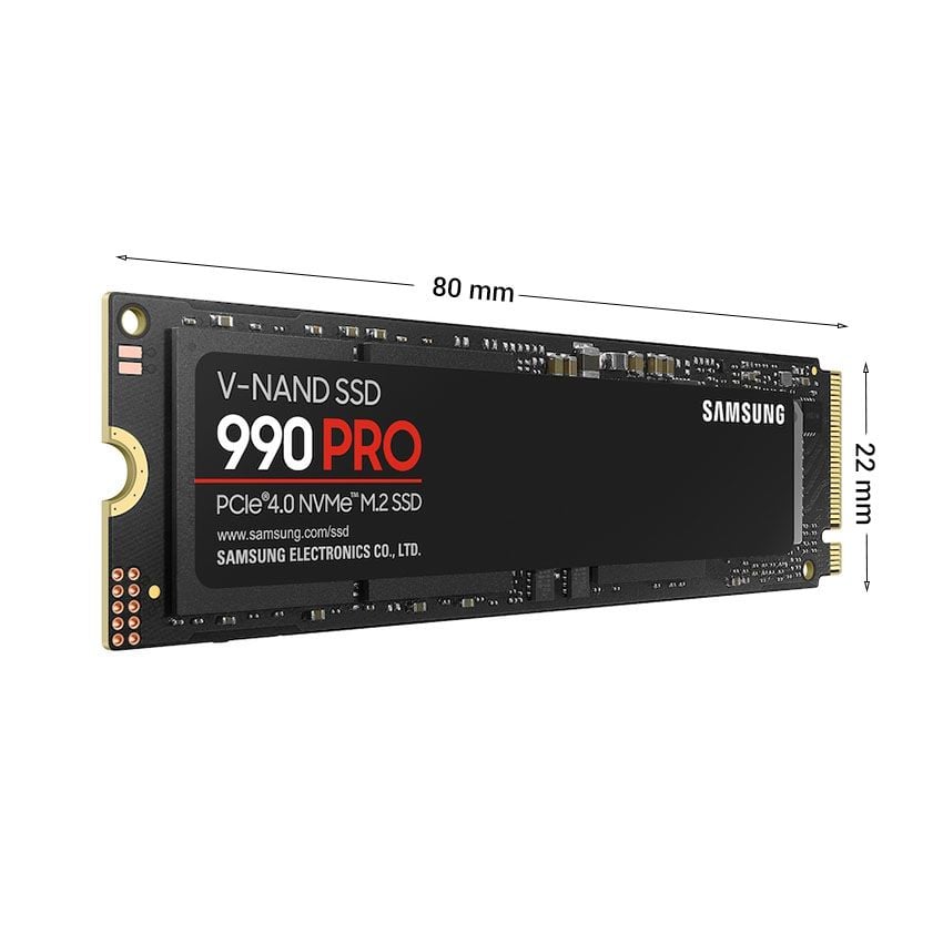  Ổ CỨNG SSD SAMSUNG 990 PRO 4TB PCIE NVME 4.0X4 (ĐỌC 7450MB/S - GHI 6900MB/S) - (MZ-V9P4T0BW) 