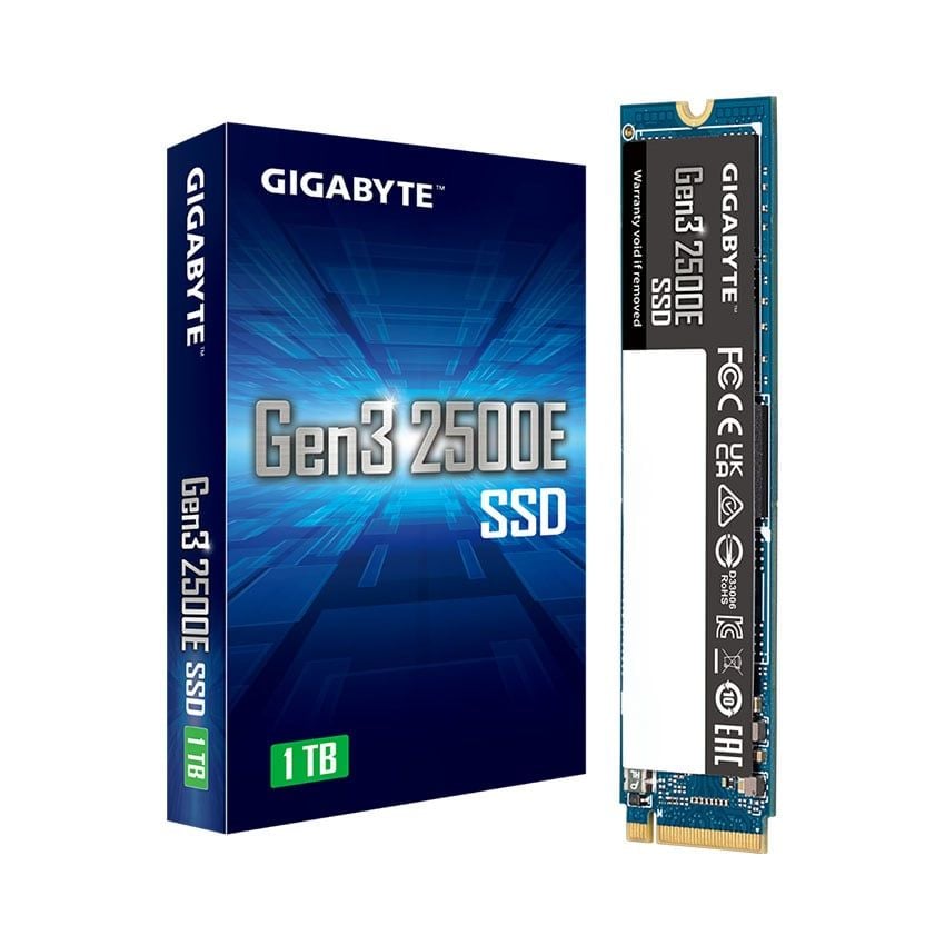  Ổ CỨNG SSD GIGABYTE 2500E 1TB PCIE GEN 3.0X4 (ĐỌC 2400MB/S GHI 1800MB/S - (G325E1TB) 