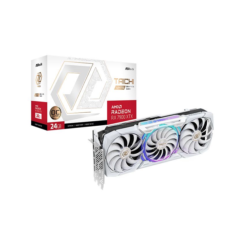 Card màn hình ASROCK AMD Radeon RX 7900 XTX TAICHI WHITE 24GB OC