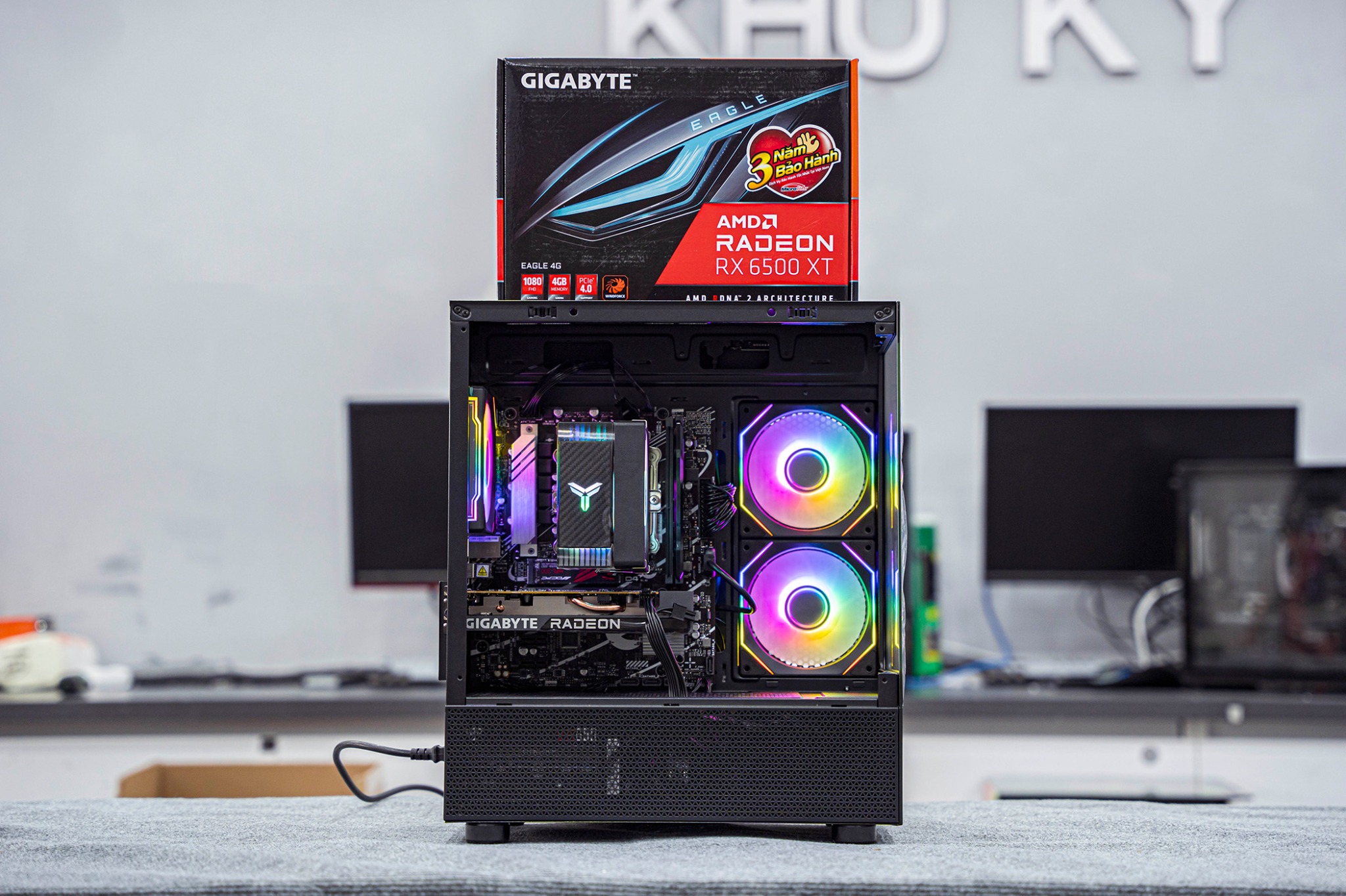 ゲーミングPC Core i5 12400F RX6500XT メモリ16GB Bộ PC Gaming Core i5-12400F, RAM 16GB, AMD RX 6500 XT 4GB