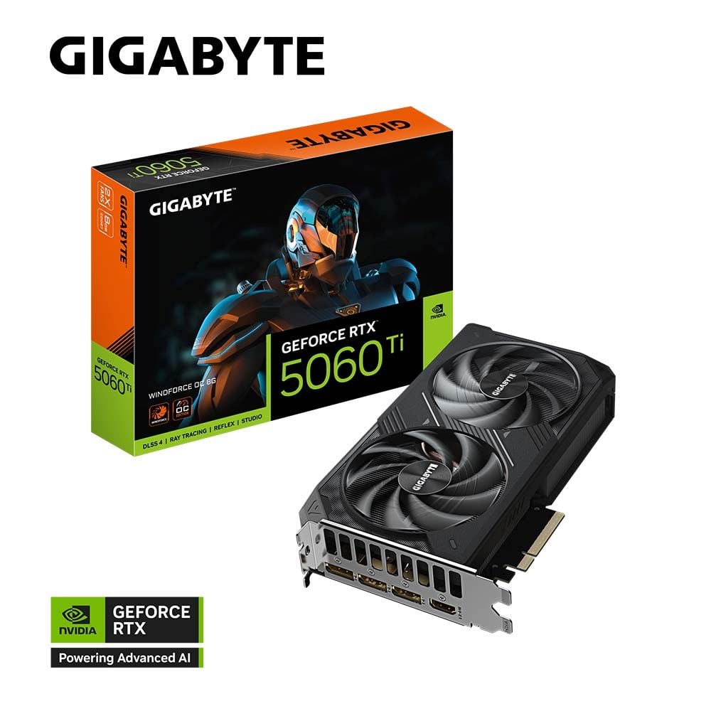  Card màn hình GIGABYTE GeForce RTX 5060 Ti WINDFORCE OC 8G 