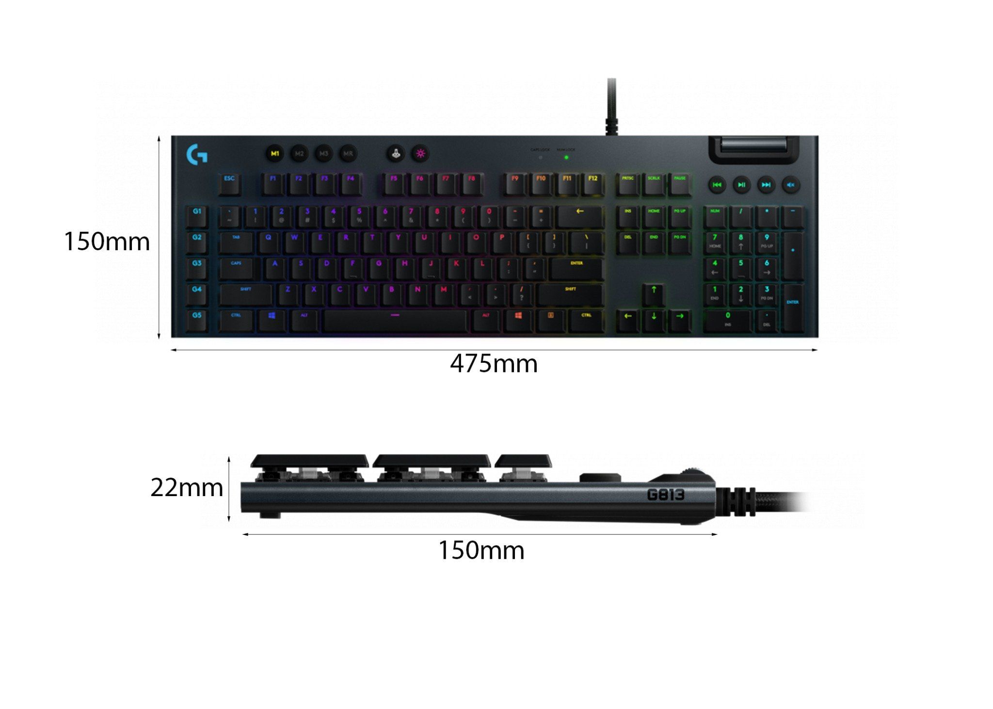 BÀN PHÍM CƠ LOGITECH G813 LIGHTSYNC RGB (GL TACTILE/GL LINEAR/GL CLICKY) 