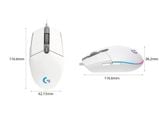  CHUỘT GAME LOGITECH G102 GEN2 WHITE (USB/RGB/TRẮNG) 