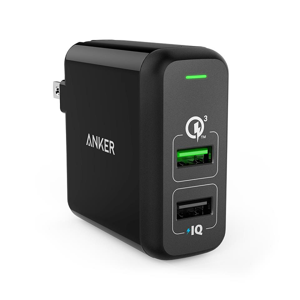  Sạc Anker 2 cổng, 30w, Quick Charge 3.0 [Powerport 2, 30w, QC 3.0] - A2024 