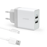  Sạc Anker 2 cổng, 24w - [PowerPort 2, 24w], kèm cáp Micro USB - B2021 