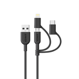  Cáp 3 in 1 Anker Powerline II 0.9M - A8436 (Lightning - Type C - Micro USB) 