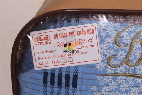 Bộ Drap Cotton Chần Gòn Korea Hà Phương TLA-029