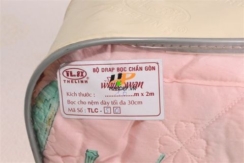 Bộ Drap Lụa Satin Chần Gòn Korea Hà Phương TLC-050