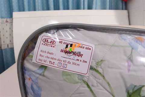 Bộ Drap Lụa Satin Chần Gòn Korea Hà Phương TLC-052
