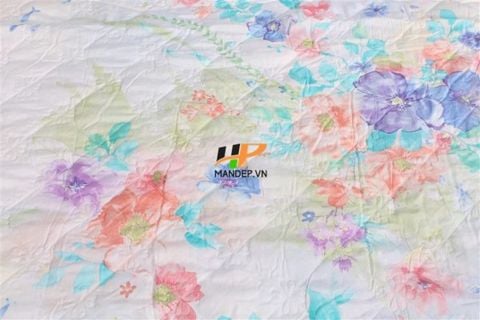 Bộ Drap Lụa Satin Chần Gòn Korea Hà Phương TLC-068