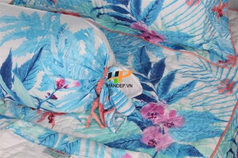 Bộ Drap Lụa Satin Chần Gòn Korea Hà Phương TLC-069