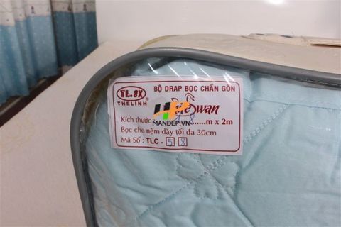 Bộ Drap Lụa Satin Chần Gòn Korea Hà Phương TLC-058