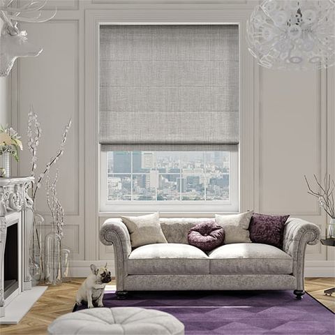 Rèm roman hiện đại màu flint