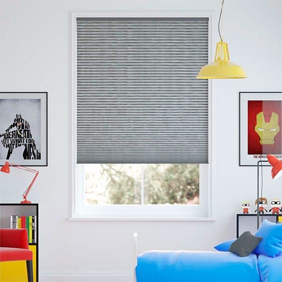Rèm tổ ong không dây màu xám rêu – Hà Phương Curtains and Blinds