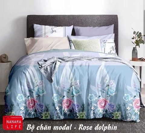 Bộ chăn ga Nanara Life Modal - Rose Dolphin