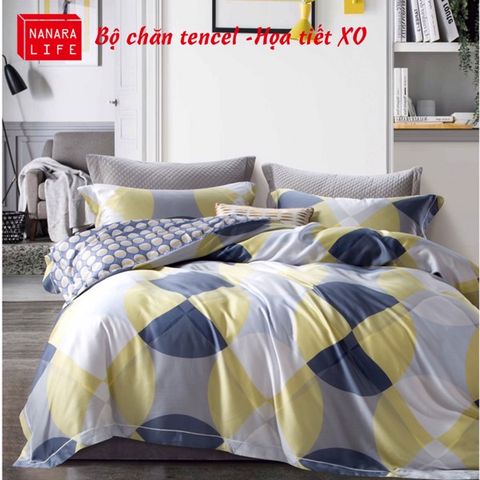 Bộ chăn ga Nanara Life Tencel - Họa tiết XO