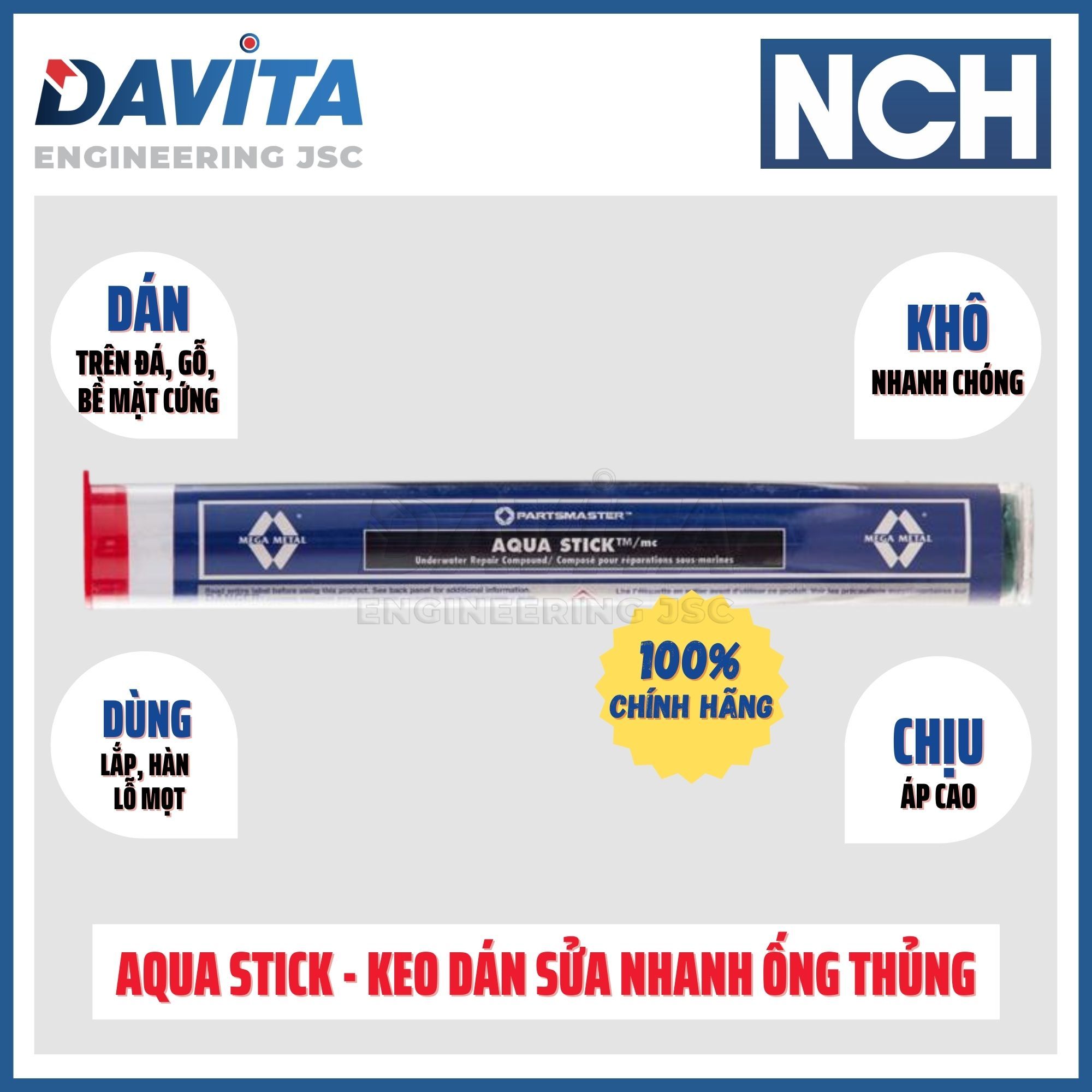 Keo dán dùng sửa nhanh ống thủng Aqua Stick