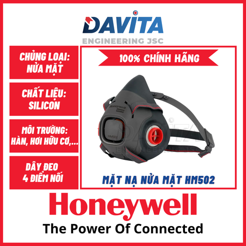 Mặt Nạ Nửa Mặt Honeywell HM502 chưa bao gồm phin lọc