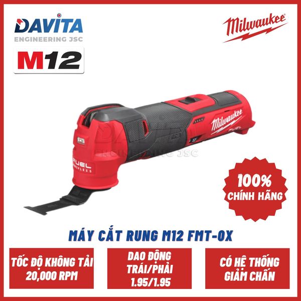 Máy cắt rung M12 FMT Pin 12V 4.0Ah Sạc C12C